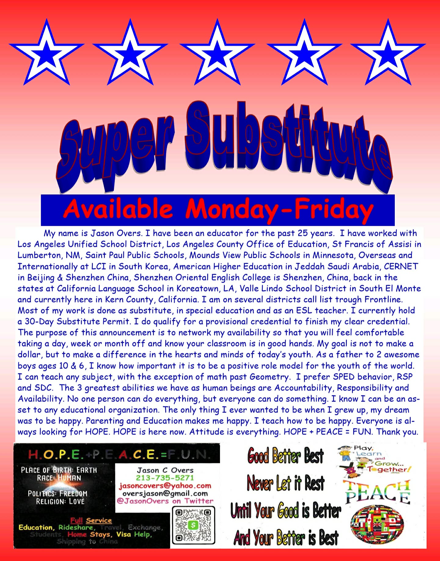Super Substitute Flyer