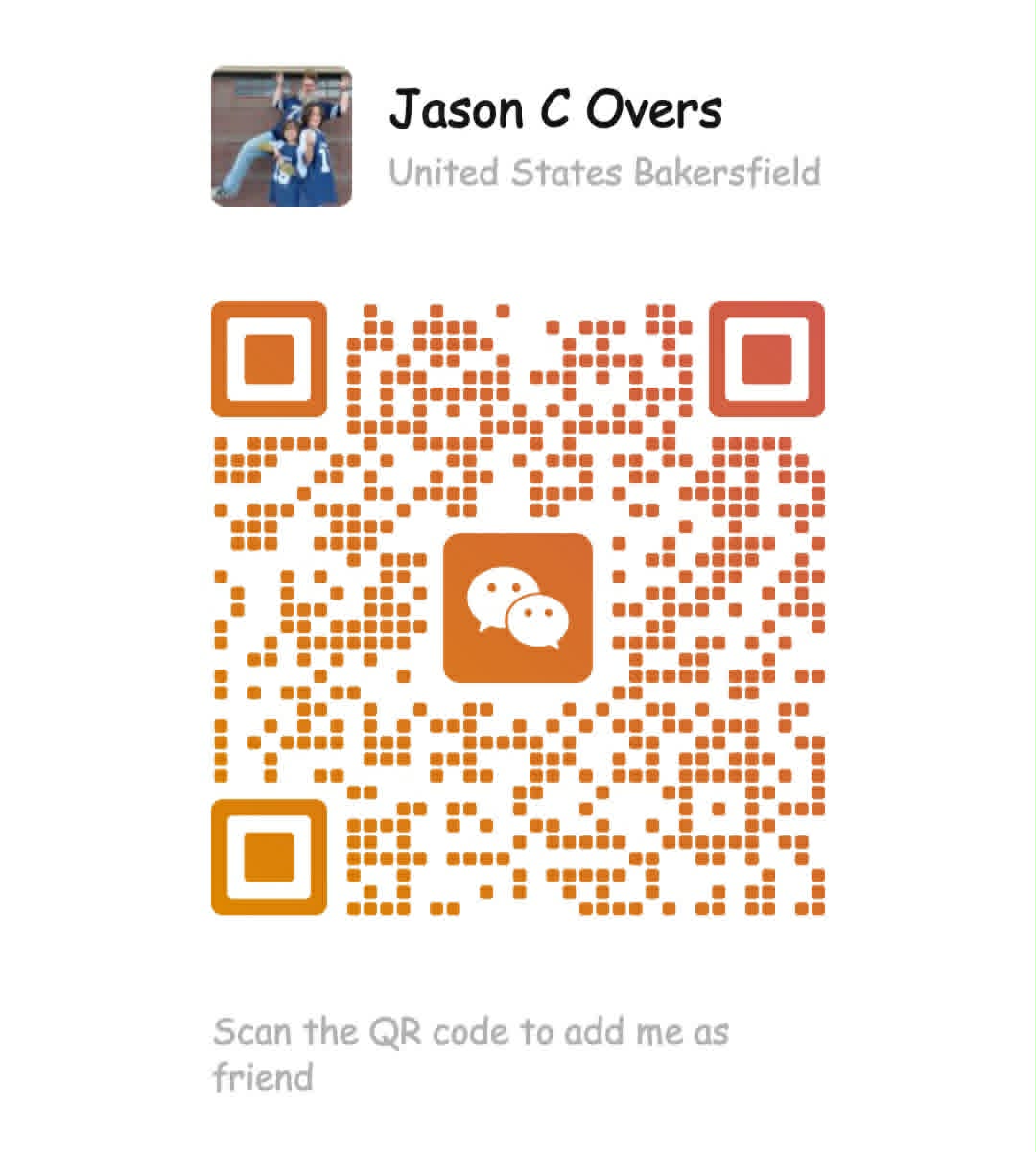 Scan to add Jason C. Overs on WeChat (ID: JasonCOvers)